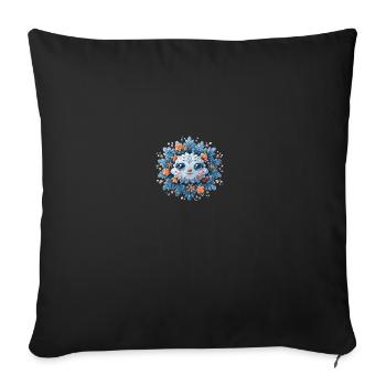 Flocon de neige pour les enfants - Housse de coussin décorative 45 x 45 cm - noir - Devant