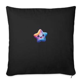 Étoile - Housse de coussin décorative 45 x 45 cm - noir - Devant