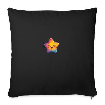 Star - Sofa pillowcase 17,3'' x 17,3'' (45 x 45 cm) - black - Front