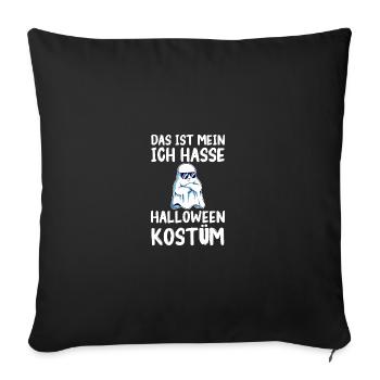 Fantôme Mon costume est ensanglanté dans la lessive - Housse de coussin décorative 45 x 45 cm - noir - Devant