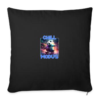 Chill Modus Pandabär Bambus Bär Überraschung - Sofakissenbezug 45 x 45 cm - Schwarz - Vorne