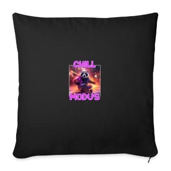 Chill Modus Pandabär Bambus Bär Überraschung - Sofakissenbezug 45 x 45 cm - Schwarz - Vorne