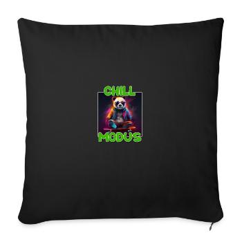 Chill Modus Pandabär Bambus Bär Überraschung - Sofakissenbezug 45 x 45 cm - Schwarz - Vorne