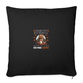 Kaffee Redet Nicht Beruf Job Spruch Filterkaffee - Sofakissenbezug 45 x 45 cm - Schwarz - Vorne