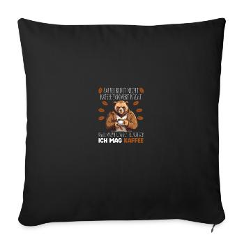 Kaffee Redet Nicht Beruf Job Spruch Filterkaffee - Sofakissenbezug 45 x 45 cm - Schwarz - Vorne