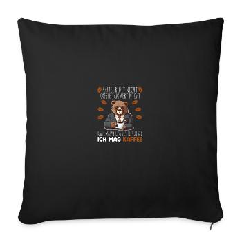 Kaffee Redet Nicht Beruf Job Spruch Filterkaffee - Sofakissenbezug 45 x 45 cm - Schwarz - Vorne