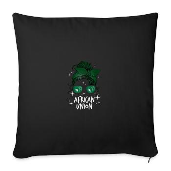 African Union - Sofa pillowcase 17,3'' x 17,3'' (45 x 45 cm) - black - Front