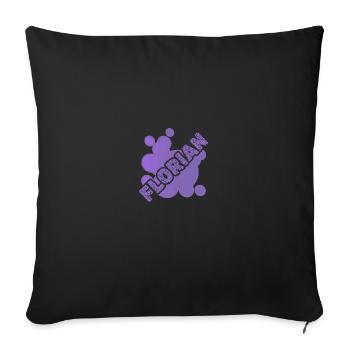 Gift for Florian - Sofa pillowcase 17,3'' x 17,3'' (45 x 45 cm) - black - Front