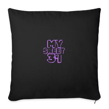 31 - Sofa pillowcase 17,3'' x 17,3'' (45 x 45 cm) - black - Front