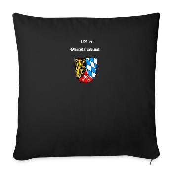 Oberplaz coat of arms t-shirts 100% - Sofa pillowcase 17,3'' x 17,3'' (45 x 45 cm) - black - Front