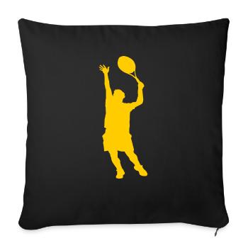 Tennis Tennisspieler Tennisspielerin Geschenk - Sofakissenbezug 45 x 45 cm - Schwarz - Vorne