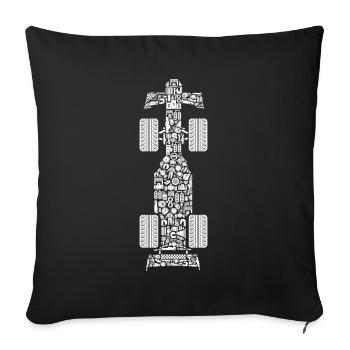 Race Car Racing Motorsport Racing Car Boys - Sofa pillowcase 17,3'' x 17,3'' (45 x 45 cm) - black - Front