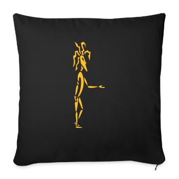 Dreadlocks Guy - Sofa pillowcase 17,3'' x 17,3'' (45 x 45 cm) - black - Front