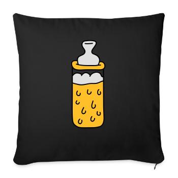 Baby Beer Bottle - Housse de coussin décorative 45 x 45 cm - noir - Devant
