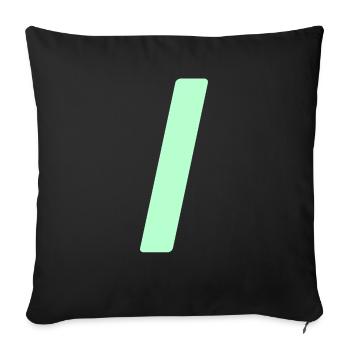 I - Housse de coussin décorative 45 x 45 cm - noir - Devant