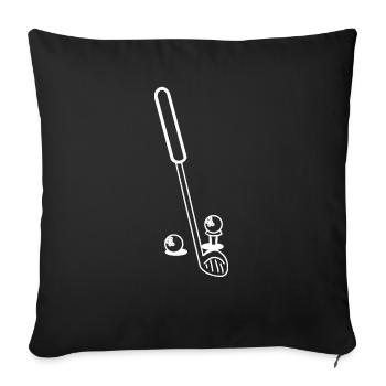Golf golf club golf - Housse de coussin décorative 45 x 45 cm - noir - Devant