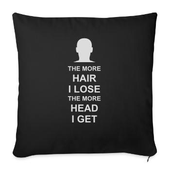 J’ai plus de tête - Housse de coussin décorative 45 x 45 cm - noir - Devant