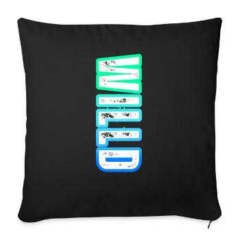 wILLd – Neon Style and Strong Will - Sofa pillowcase 17,3'' x 17,3'' (45 x 45 cm) - black - Front