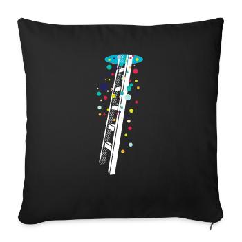 Grimpons là où vivent les couleurs - Housse de coussin décorative 45 x 45 cm - noir - Devant