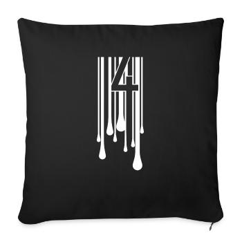 4CODE. Melting - Sofa pillowcase 17,3'' x 17,3'' (45 x 45 cm) - black - Front
