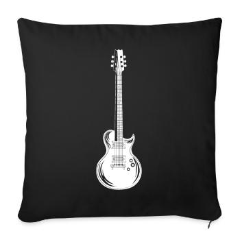Electric Guitar Guitarist Guitar Design Guitar Playing - Sofa pillowcase 17,3'' x 17,3'' (45 x 45 cm) - black - Front