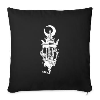 Lanterne gothique - Housse de coussin décorative 45 x 45 cm - noir - Devant