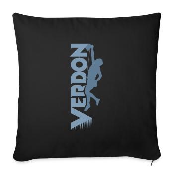climb escalade verdon sport climbing - Housse de coussin décorative 45 x 45 cm - noir - Devant