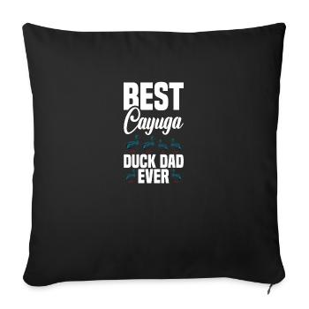 Cayuga Duck Owner Jouets d’enclos d’animaux en peluche - Housse de coussin décorative 45 x 45 cm - noir - Devant