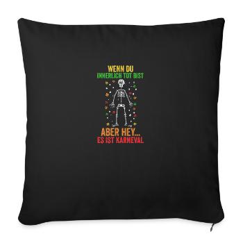 Carnival Costume Carnival - Sofa pillowcase 17,3'' x 17,3'' (45 x 45 cm) - black - Front