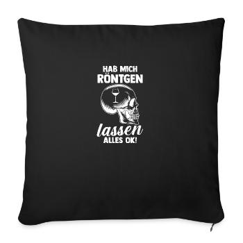 J’ai eu une radiographie du vin - Housse de coussin décorative 45 x 45 cm - noir - Devant