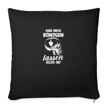 J’ai eu une radiographie du majeur - Housse de coussin décorative 45 x 45 cm - noir - Devant