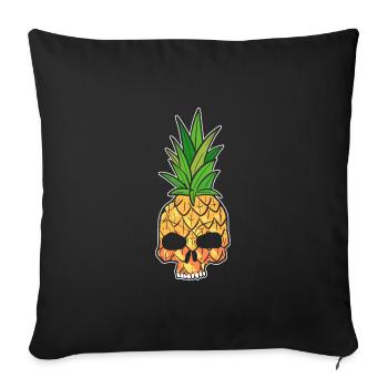 Ananas - Sofakissenbezug 45 x 45 cm - Schwarz - Vorne