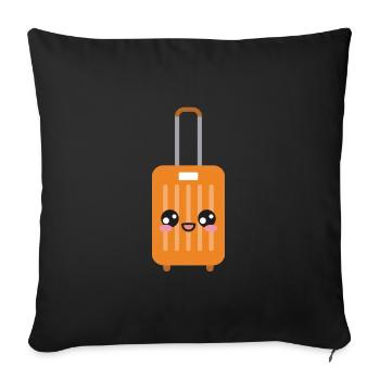 Icing suitcase Kawaii - Sofa pillowcase 17,3'' x 17,3'' (45 x 45 cm) - black - Front