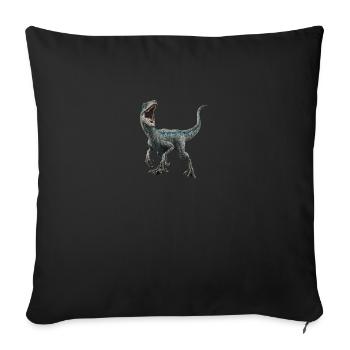 Velociraptor blue - Sofa pillowcase 17,3'' x 17,3'' (45 x 45 cm) - black - Front