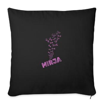 Blubbern für Mirja Wasser Wassersport - Sofakissenbezug 45 x 45 cm - Schwarz - Vorne