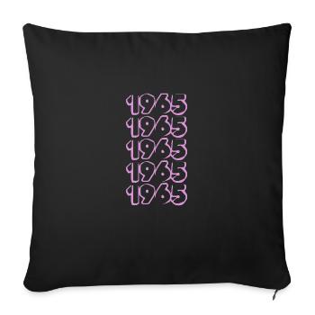 Violet 1965 - Housse de coussin décorative 45 x 45 cm - noir - Devant