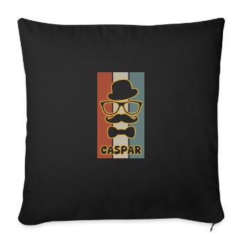 Gift for Caspar - Sofa pillowcase 17,3'' x 17,3'' (45 x 45 cm) - black - Front