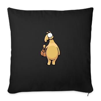 Easter Llama - Sofa pillowcase 17,3'' x 17,3'' (45 x 45 cm) - black - Front