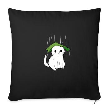 Umbrella Cute Pet Owner Gift - Sofa pillowcase 17,3'' x 17,3'' (45 x 45 cm) - black - Front