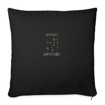 Mein Garten mein Maulwurf Design für Gärtner - Sofakissenbezug 45 x 45 cm - Schwarz - Vorne