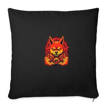 Japanese dog Shiba Inu devil villain hell - Sofa pillowcase 17,3'' x 17,3'' (45 x 45 cm) - black - Front