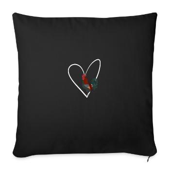 Coq, coq, ornithologue, biologiste, ornithologue - Housse de coussin décorative 45 x 45 cm - noir - Devant