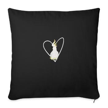 Cacatoès, ornithologue, biologiste, ornithologue - Housse de coussin décorative 45 x 45 cm - noir - Devant