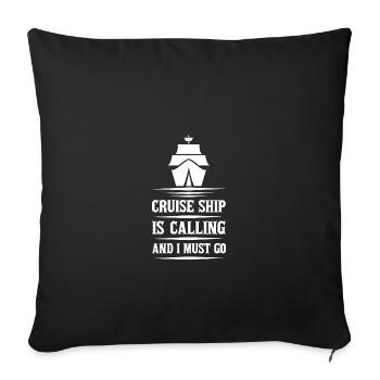 Cruise Cruise Ship - Sofa pillowcase 17,3'' x 17,3'' (45 x 45 cm) - black - Front