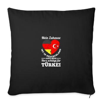 Turks Germany Turkey - Sofa pillowcase 17,3'' x 17,3'' (45 x 45 cm) - black - Front