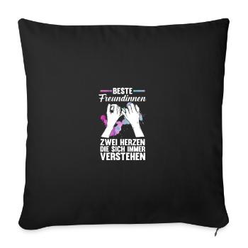 Best friend - Sofa pillowcase 17,3'' x 17,3'' (45 x 45 cm) - black - Front