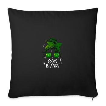 Îles Cocos - Housse de coussin décorative 45 x 45 cm - noir - Devant