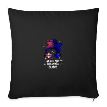 Îles Heard et McDonald - Housse de coussin décorative 45 x 45 cm - noir - Devant