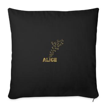 Cadeau pour Alice - Housse de coussin décorative 45 x 45 cm - noir - Devant
