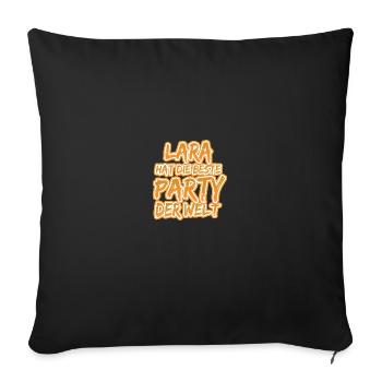 Cadeau pour Lara - Housse de coussin décorative 45 x 45 cm - noir - Devant